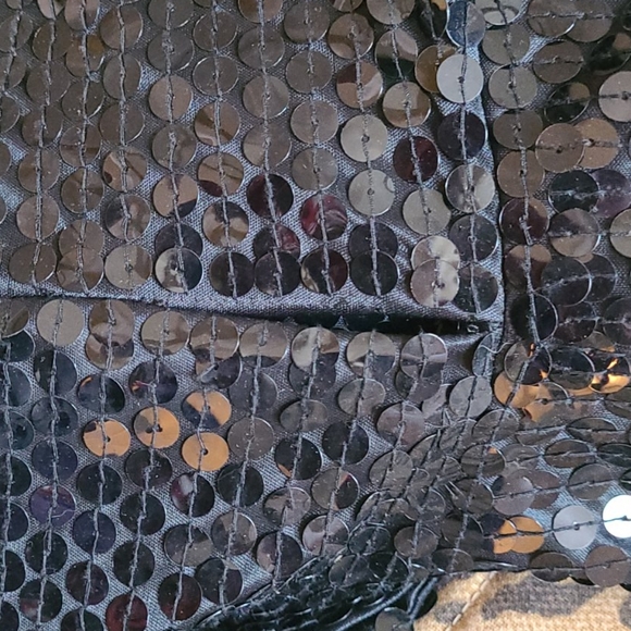 Vintage I. Magnin Black Sequin Evening Dress - Picture 12 of 12